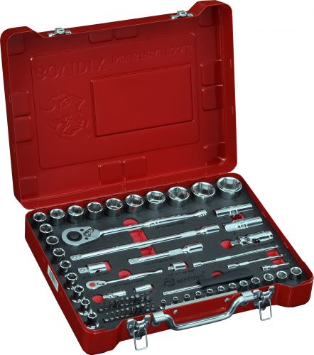 1/4" , 1/2" Набор головок и аксессуаров, 65 пред. Метрический