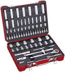 1/4", 1/2" Набор торцевых головок и торцевых головок со вставкой, дюймовый, 72 предмета