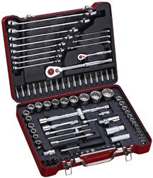 1/4", 1/2" Набор универсальных торцевых головок и ключей, метрический, 87 предметов