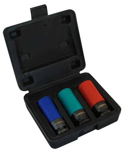 Набор ударных головок  шестигранных удлиненных, 3 предмета