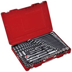 1/4", 1/2" Набор торцевых головок и комбинированных ключей, метрический, 81 предмет