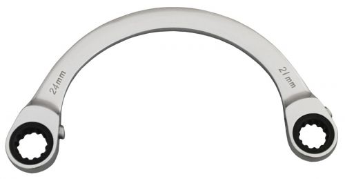 Накидной ключ универсальный, с трещоткой "С" образный,  21х24mm